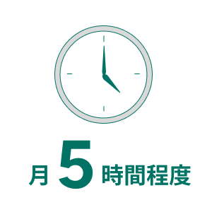 月5時間程度